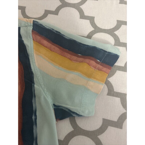 Original Use Men's Medium Colorful Striped Cotton Button Down Shirt-read notes - Picture 7 of 7